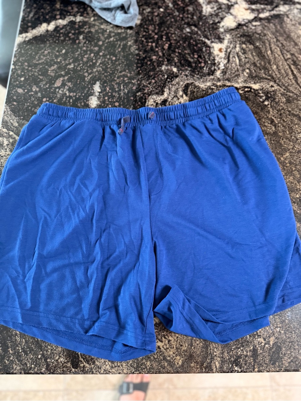 Club Room Men's Royal Blue Elastic-Waist Knit Shorts